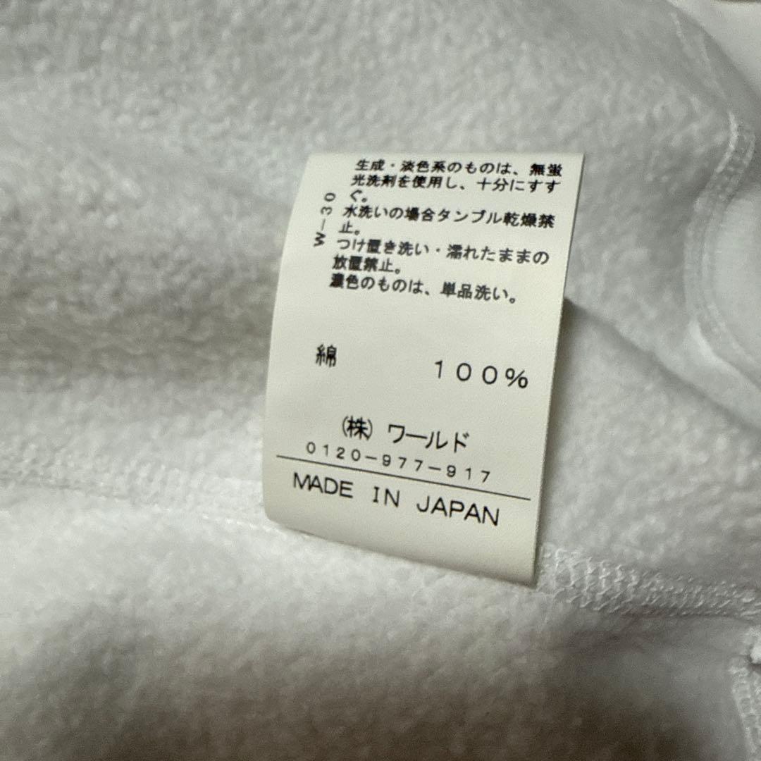 新品タグ付☆ DRESSTERIOR吊裏毛 ジップアップパーカー 2 ホワイト