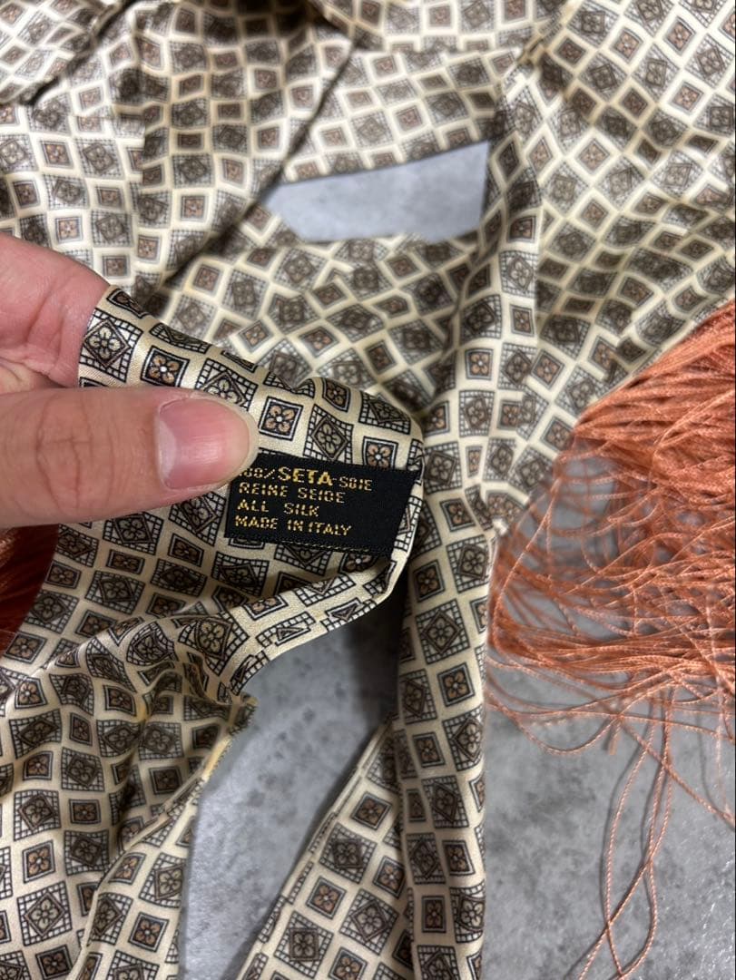 Dior Homme AW05 シルク　フリンジ　ストール　スカーフ