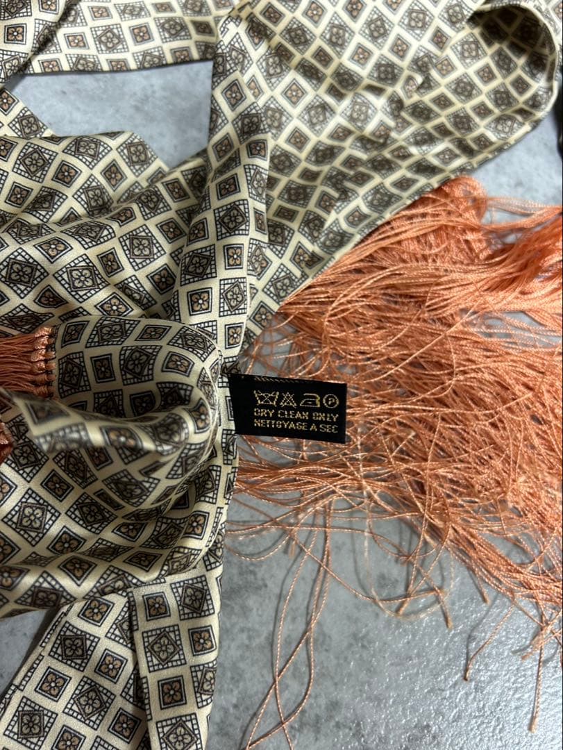 Dior Homme AW05 シルク　フリンジ　ストール　スカーフ