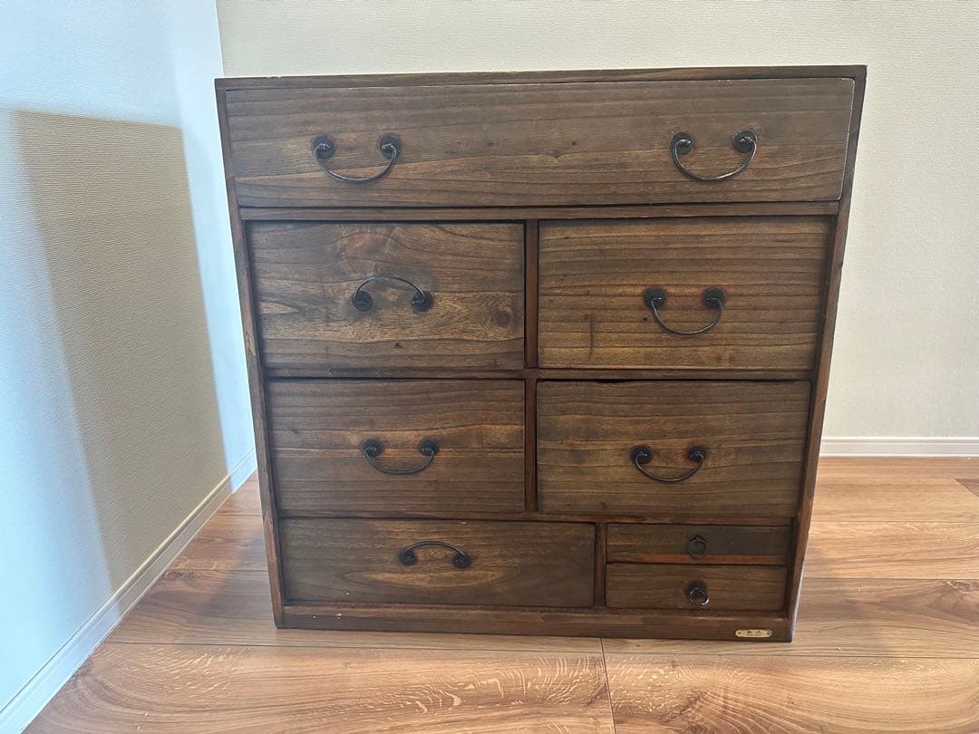 【お値下げ！】和箪笥リメイクチェスト 昭和レトロ無垢材 和モダン古材