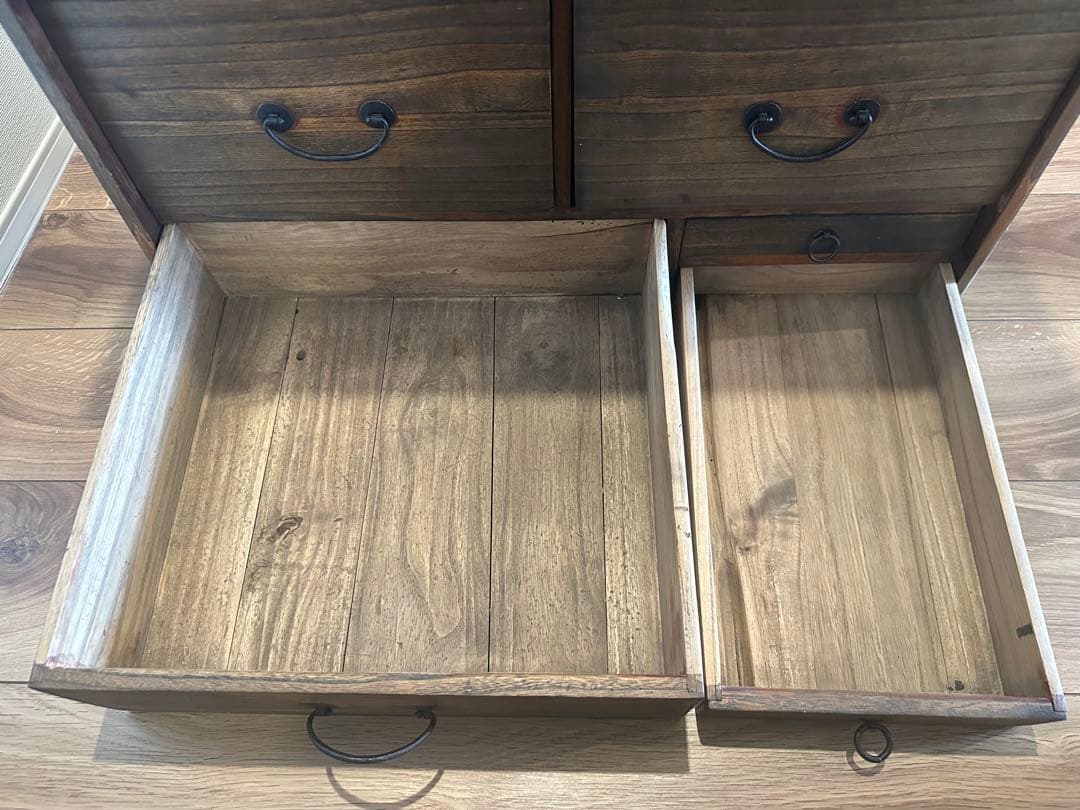 【お値下げ！】和箪笥リメイクチェスト 昭和レトロ無垢材 和モダン古材