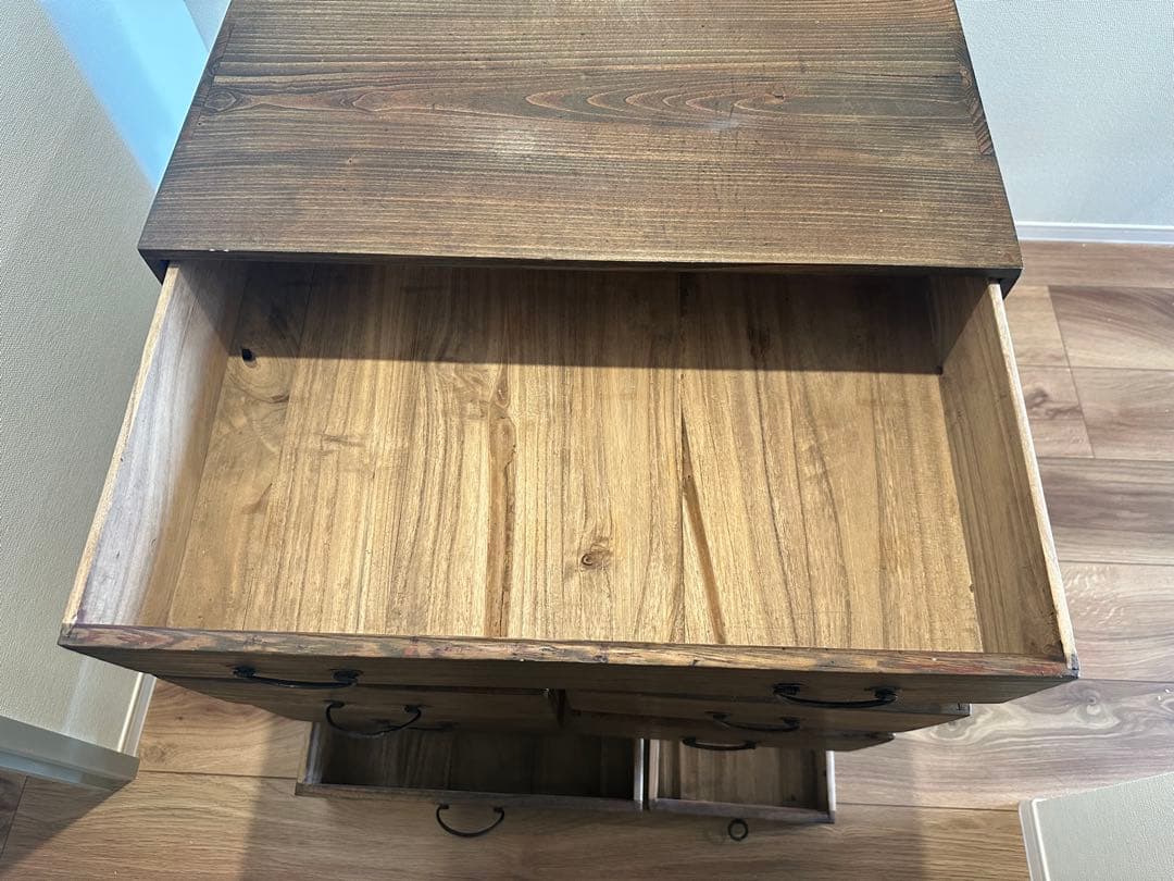 【お値下げ！】和箪笥リメイクチェスト 昭和レトロ無垢材 和モダン古材