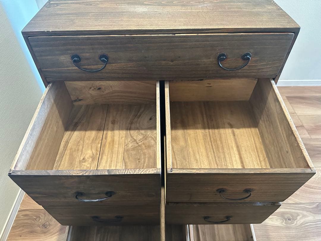 【お値下げ！】和箪笥リメイクチェスト 昭和レトロ無垢材 和モダン古材