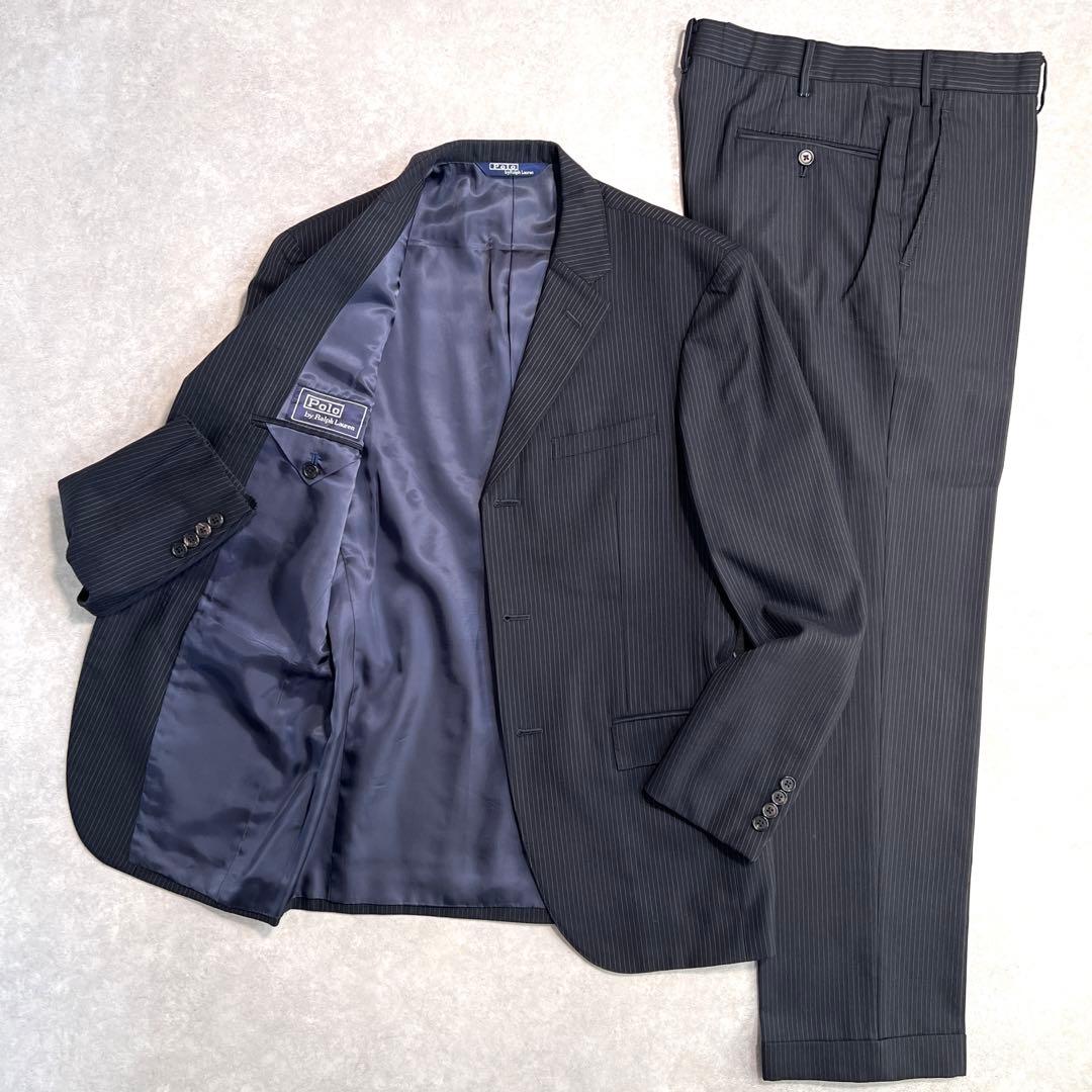 ポロバイラルフローレン スーツセットアップ ネイビーストライプ 39