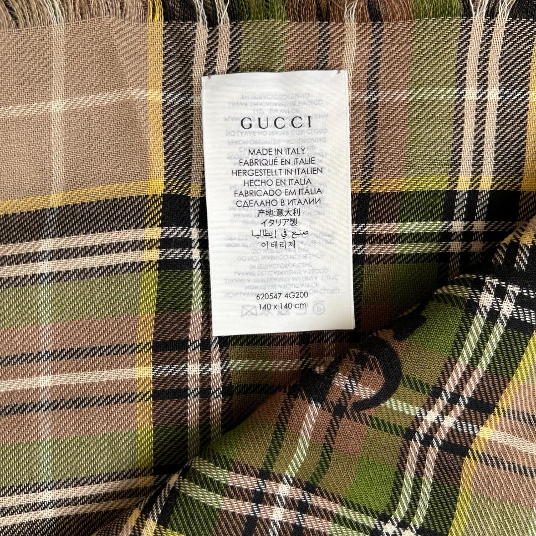 新品未使用　Gucci Orgasmique チェッカースカーフ