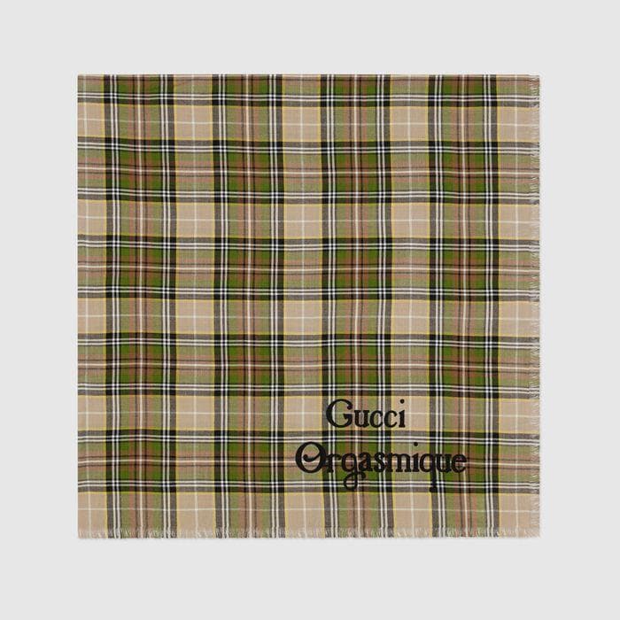 新品未使用　Gucci Orgasmique チェッカースカーフ