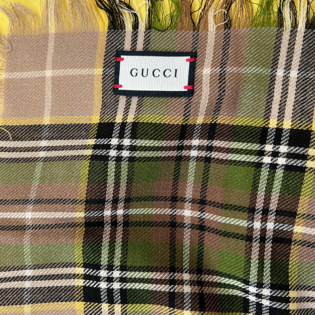 新品未使用　Gucci Orgasmique チェッカースカーフ