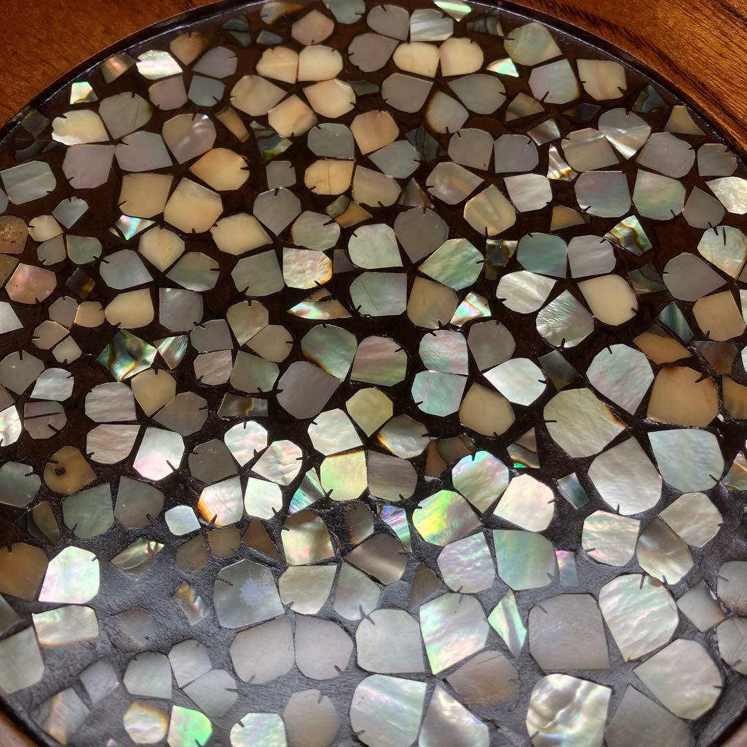 螺鈿　欅　小皿(小島　雄四郎)