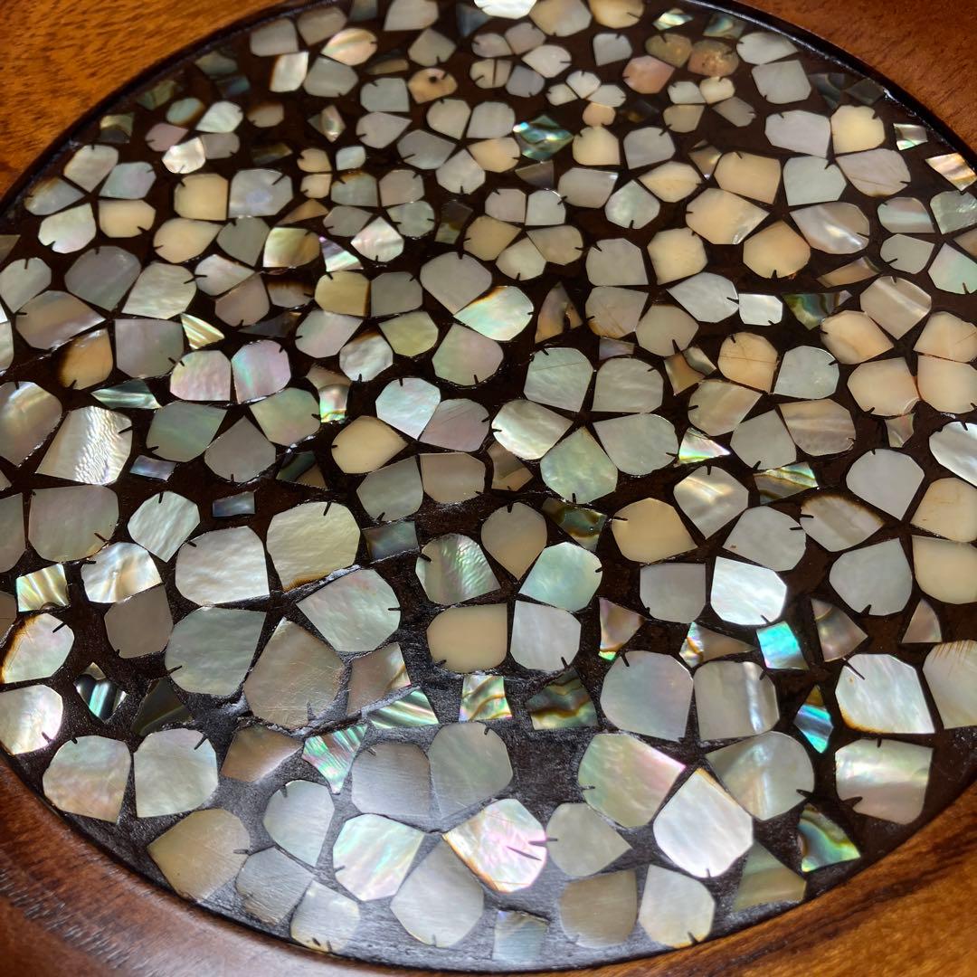 螺鈿　欅　小皿(小島　雄四郎)