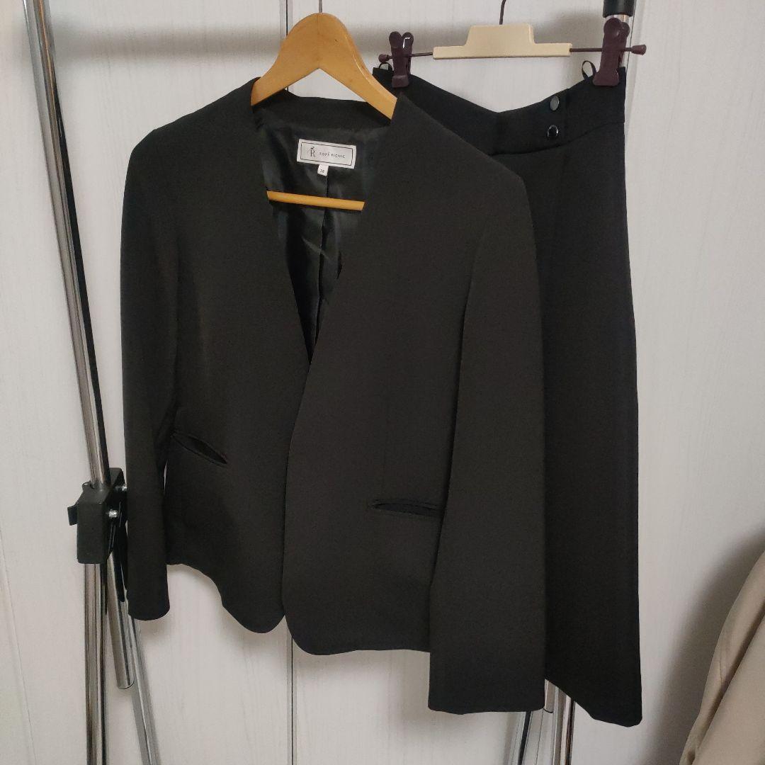 3点セットROPÉ PICNIC ブラックパンツ、スカートスーツ 38