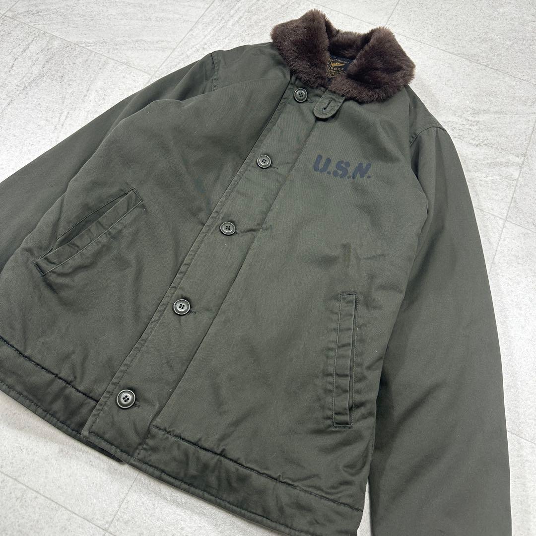 希少【Vintage】U.S.N. N1 デッキジャケット ミリタリー M