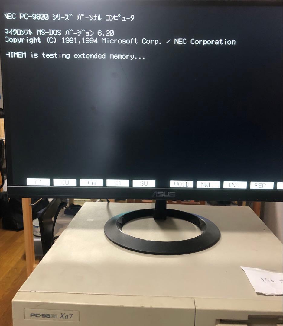 PC98 Xa7 本体　AドライブCFにて1GBHDD増設済み