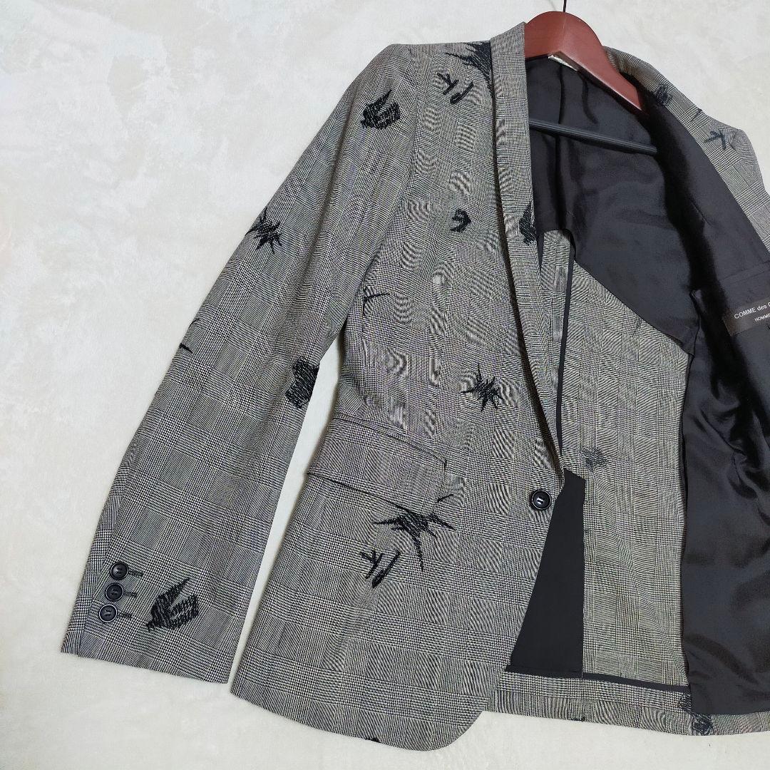 美品　コムデギャルソンオムプリュス　鈴木ヒラク刺繍　テーラードジャケット