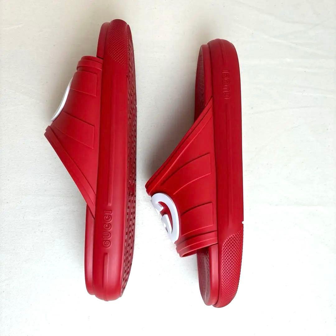 【新品】GUCCI サンダル　ラバー　レッド 29cm