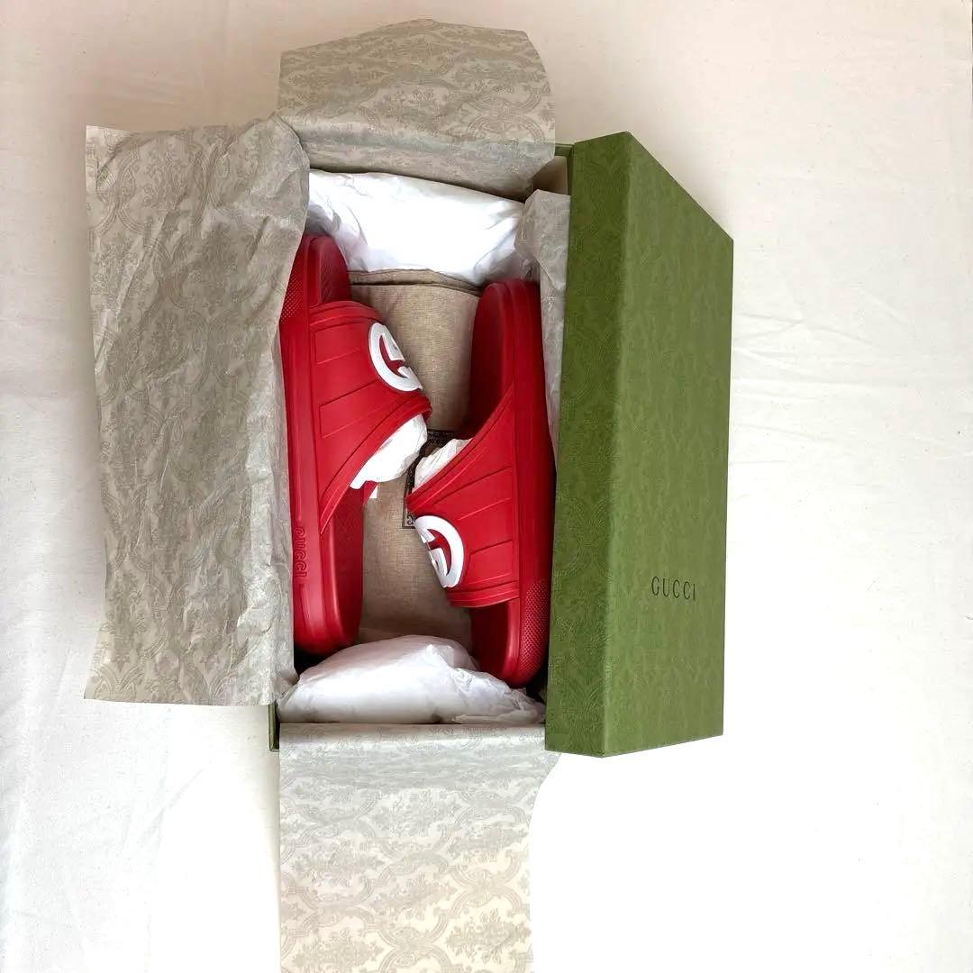 【新品】GUCCI サンダル　ラバー　レッド 29cm