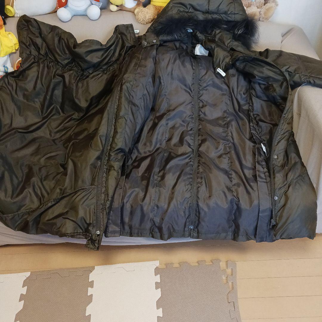 【ガーゼ2枚付き】美品ダウン ママコート マタニティコート ダッカー付♪伊勢丹