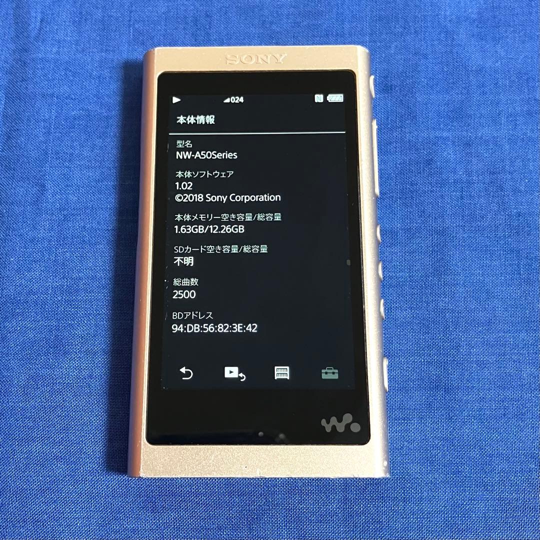 【充電△】ソニー ウォークマン NW-A55 16GB ペールゴールド