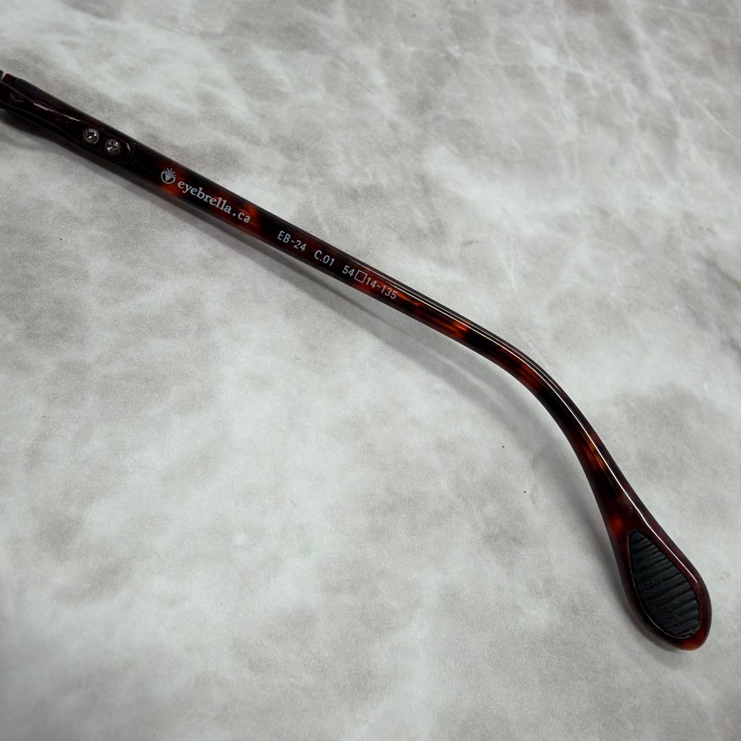 美品 eyebrella アイブレラ 度なし UVカット 伊達メガネ EB-24