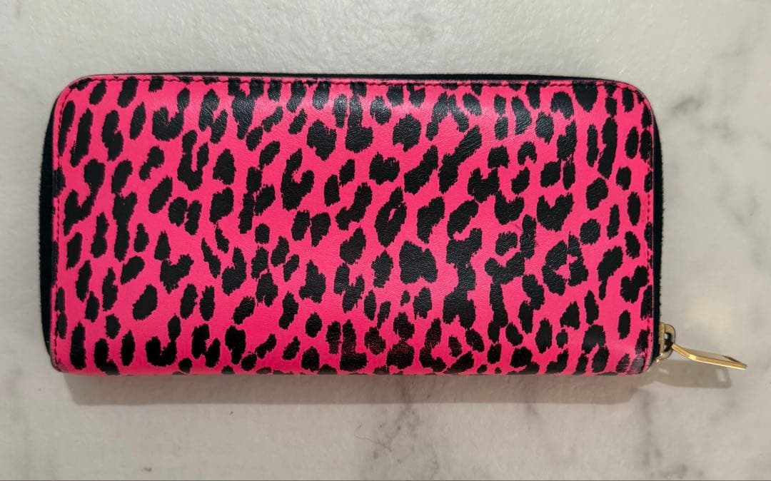【希少】 SAINT LAURENT レオパード 長財布 ピンク ヒョウ