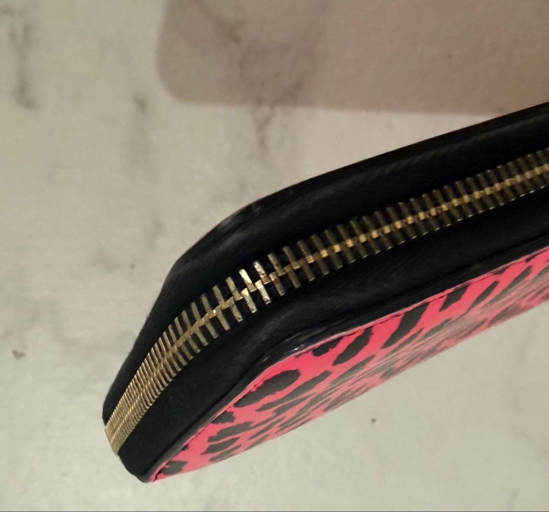 【希少】 SAINT LAURENT レオパード 長財布 ピンク ヒョウ