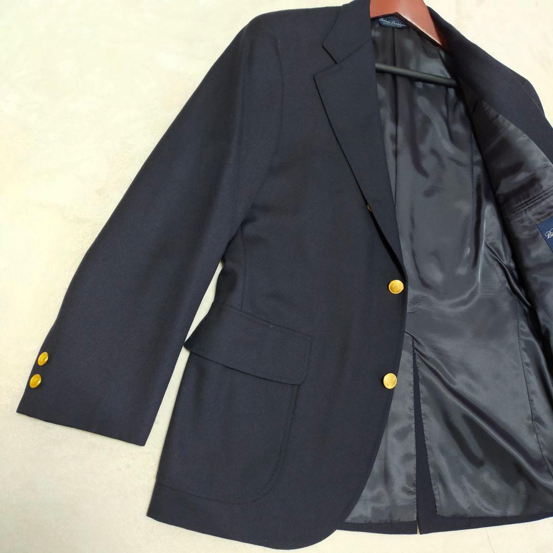 美品　BROOKS BROTHERS　紺ブレザー　総裏地　39SHT　日本製