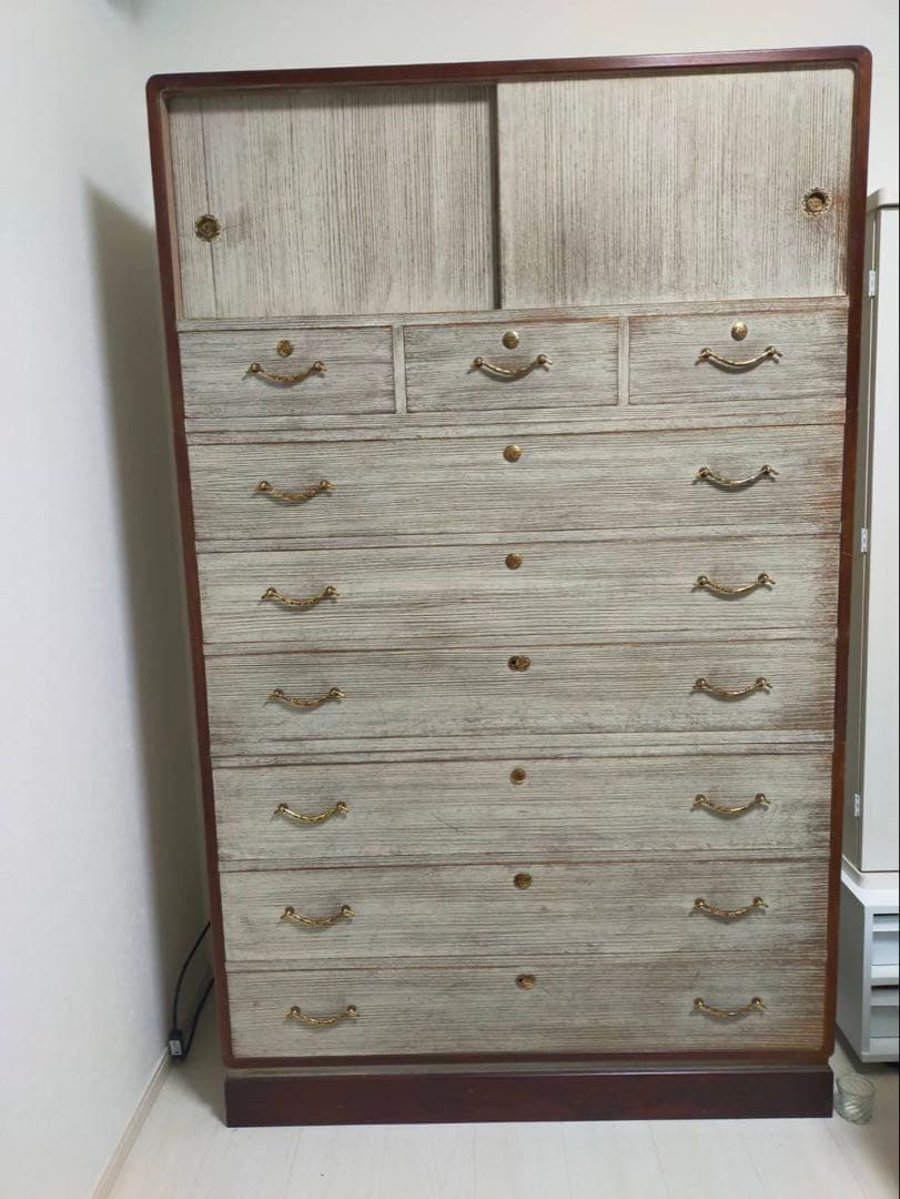 【美品】加茂桐タンス(ろう仕上げ高級箪笥)