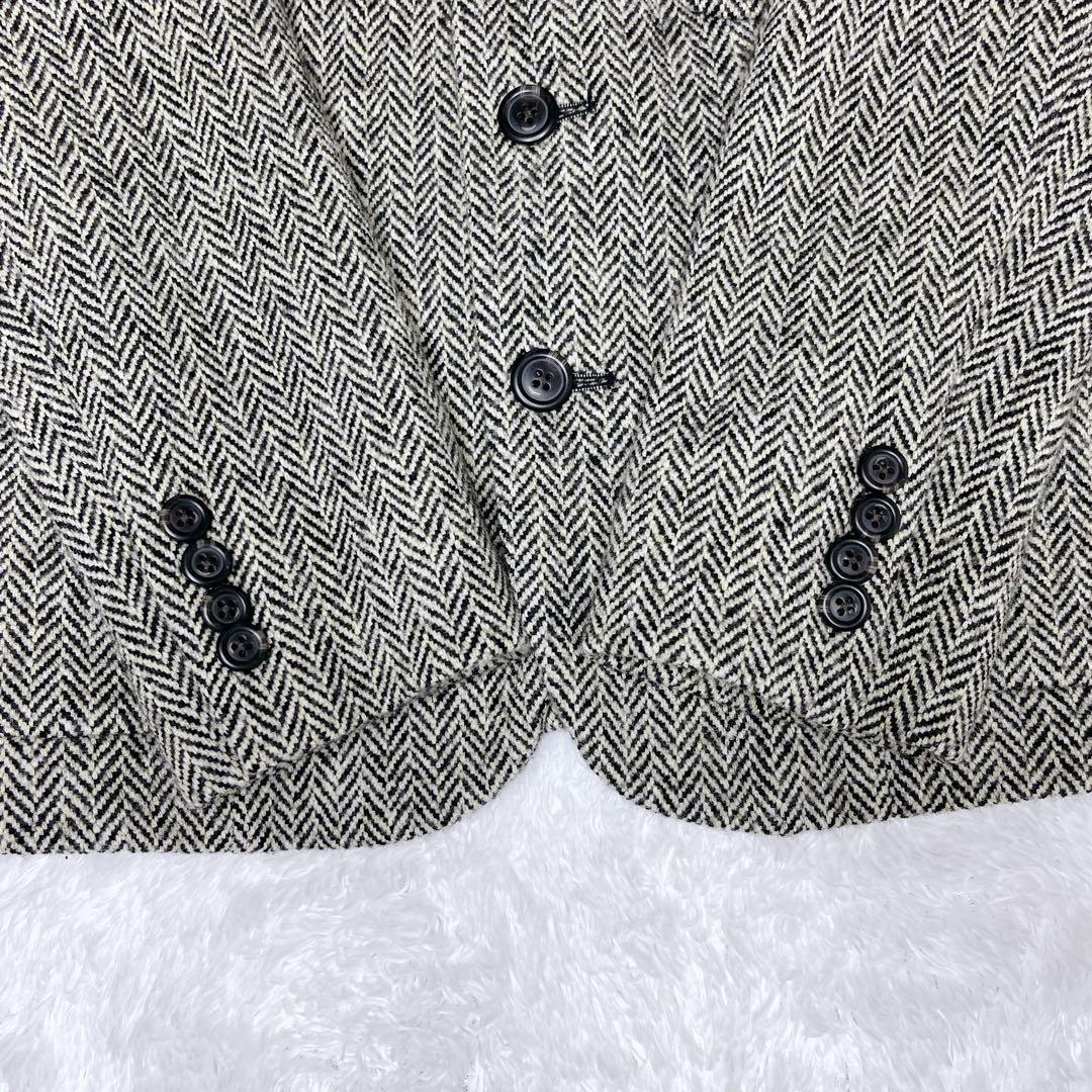ラルフローレン ツイードジャケット ウール　ヘリンボーン フリル 襟裏柄 XL