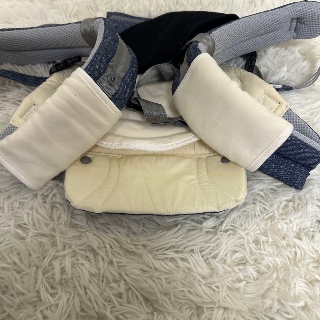 【未使用級】ミキハウス × ポグネー 抱っこ紐 デニム ヒップシート