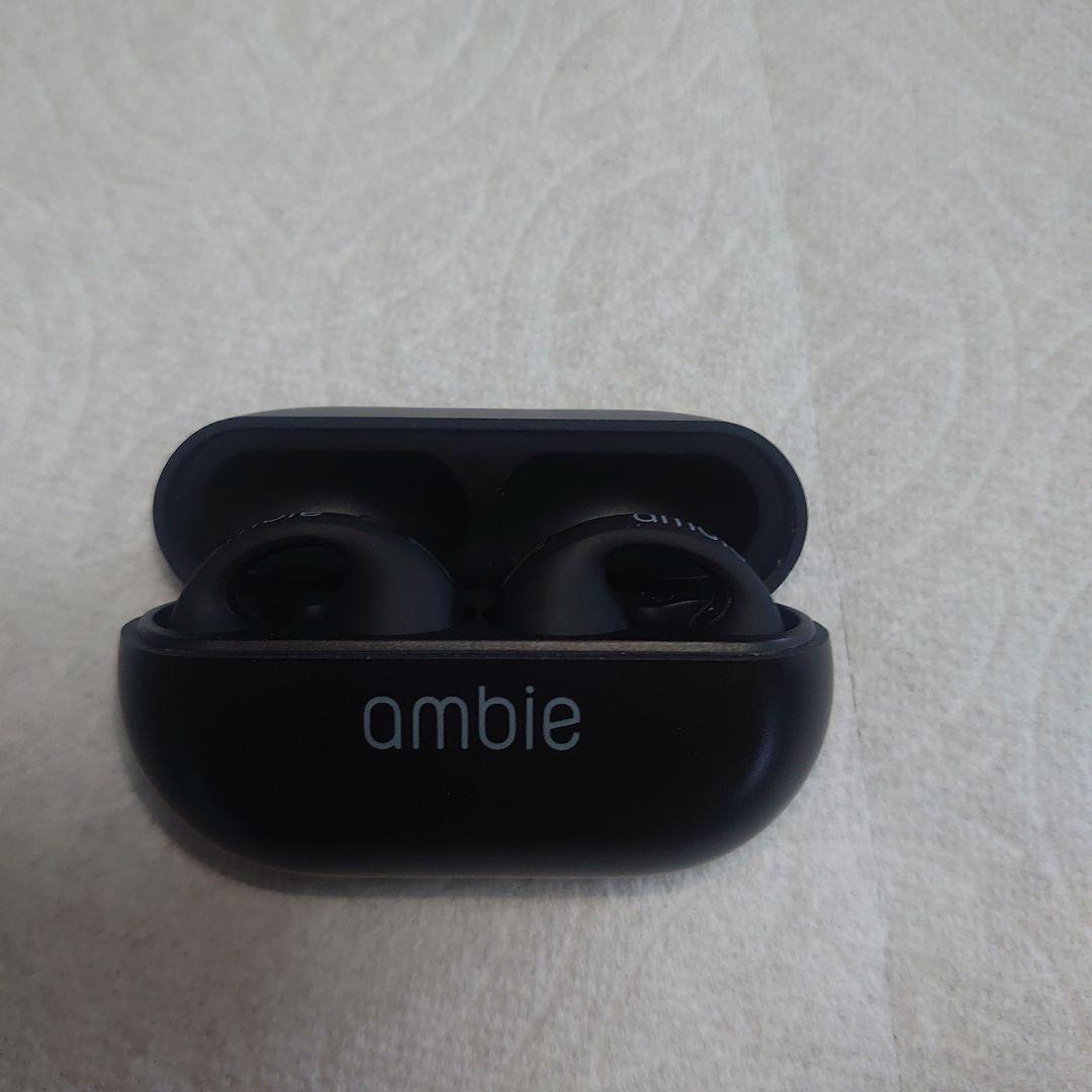 ambie ワイヤレスイヤホン イヤカフ ブラック AM-TW01