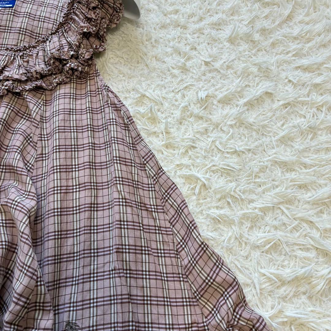 人気✨　バーバリーブルーレーベル　ミニワンピース　Mサイズ　ノバチェック　ピンク