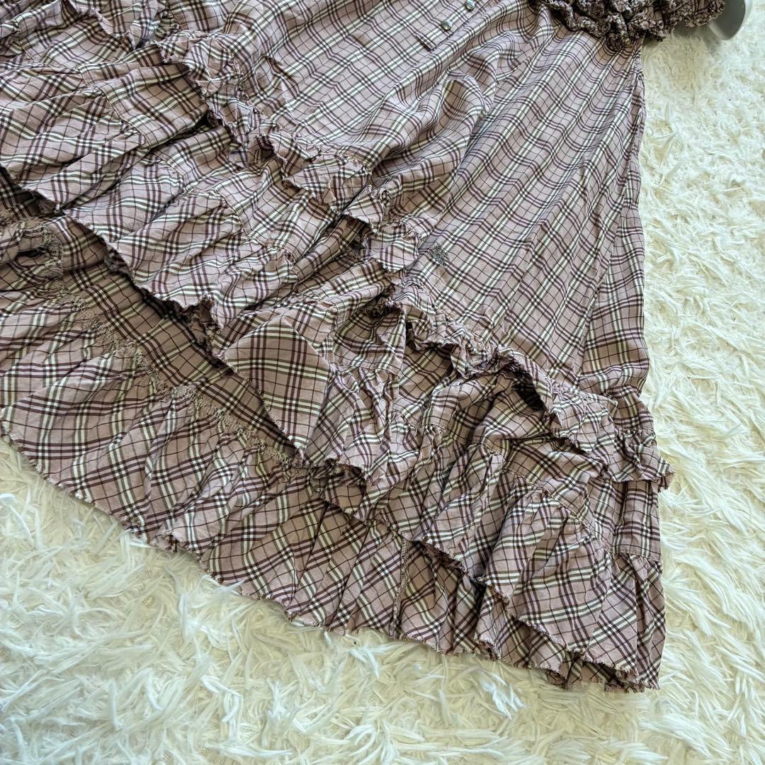 人気✨　バーバリーブルーレーベル　ミニワンピース　Mサイズ　ノバチェック　ピンク