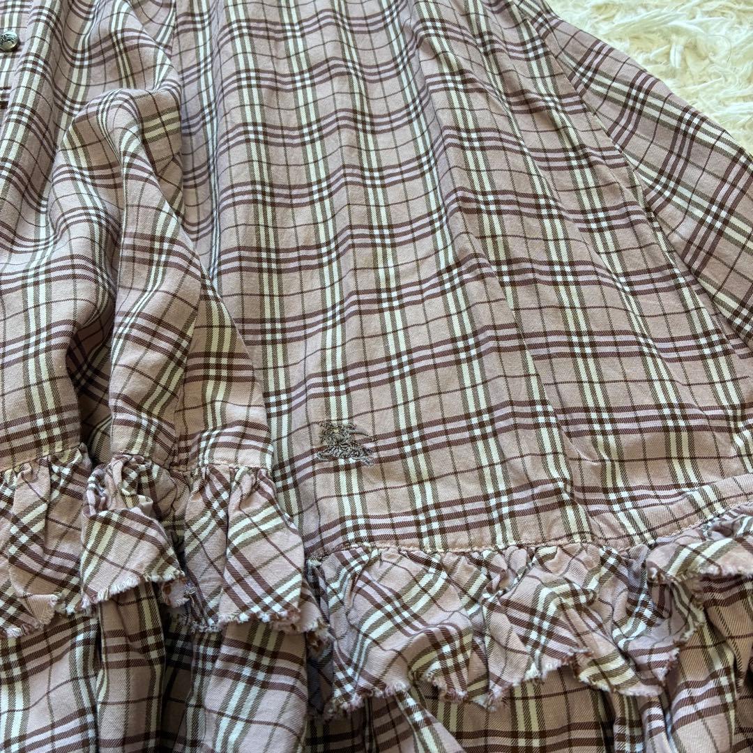 人気✨　バーバリーブルーレーベル　ミニワンピース　Mサイズ　ノバチェック　ピンク