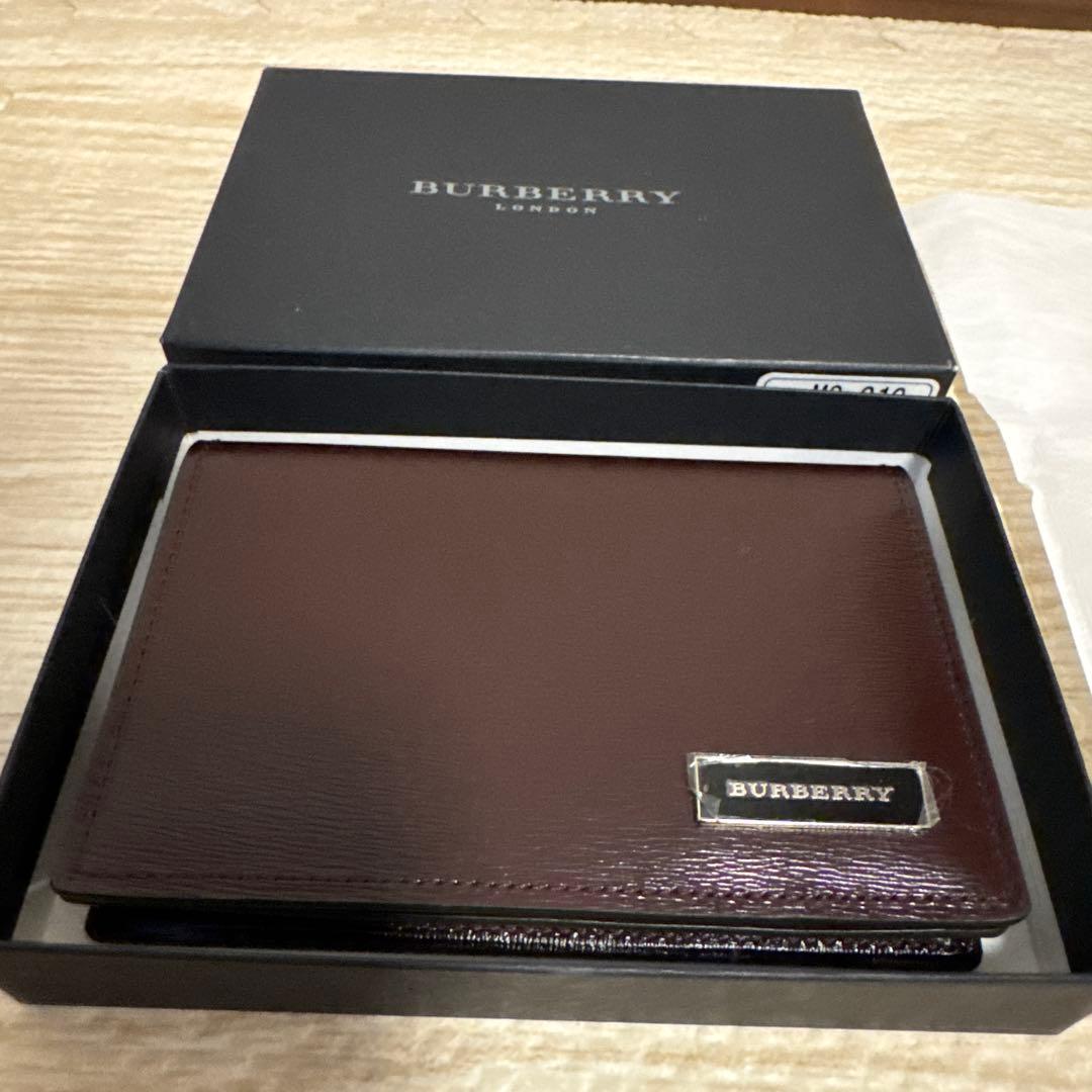 新品 未使用 BURBERRY バーバリー ブラウン レザー 名刺入れ