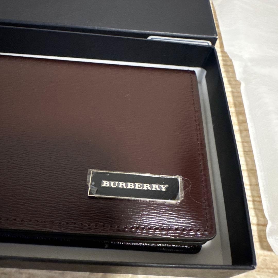 新品 未使用 BURBERRY バーバリー ブラウン レザー 名刺入れ