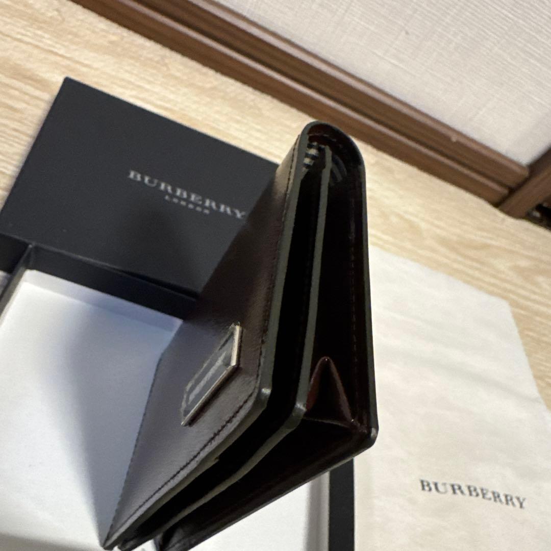 新品 未使用 BURBERRY バーバリー ブラウン レザー 名刺入れ