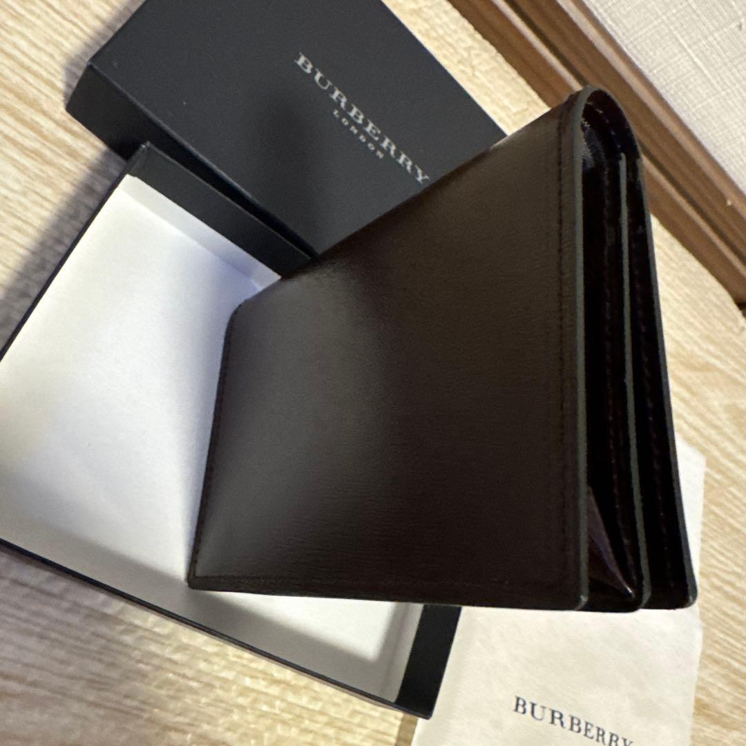 新品 未使用 BURBERRY バーバリー ブラウン レザー 名刺入れ