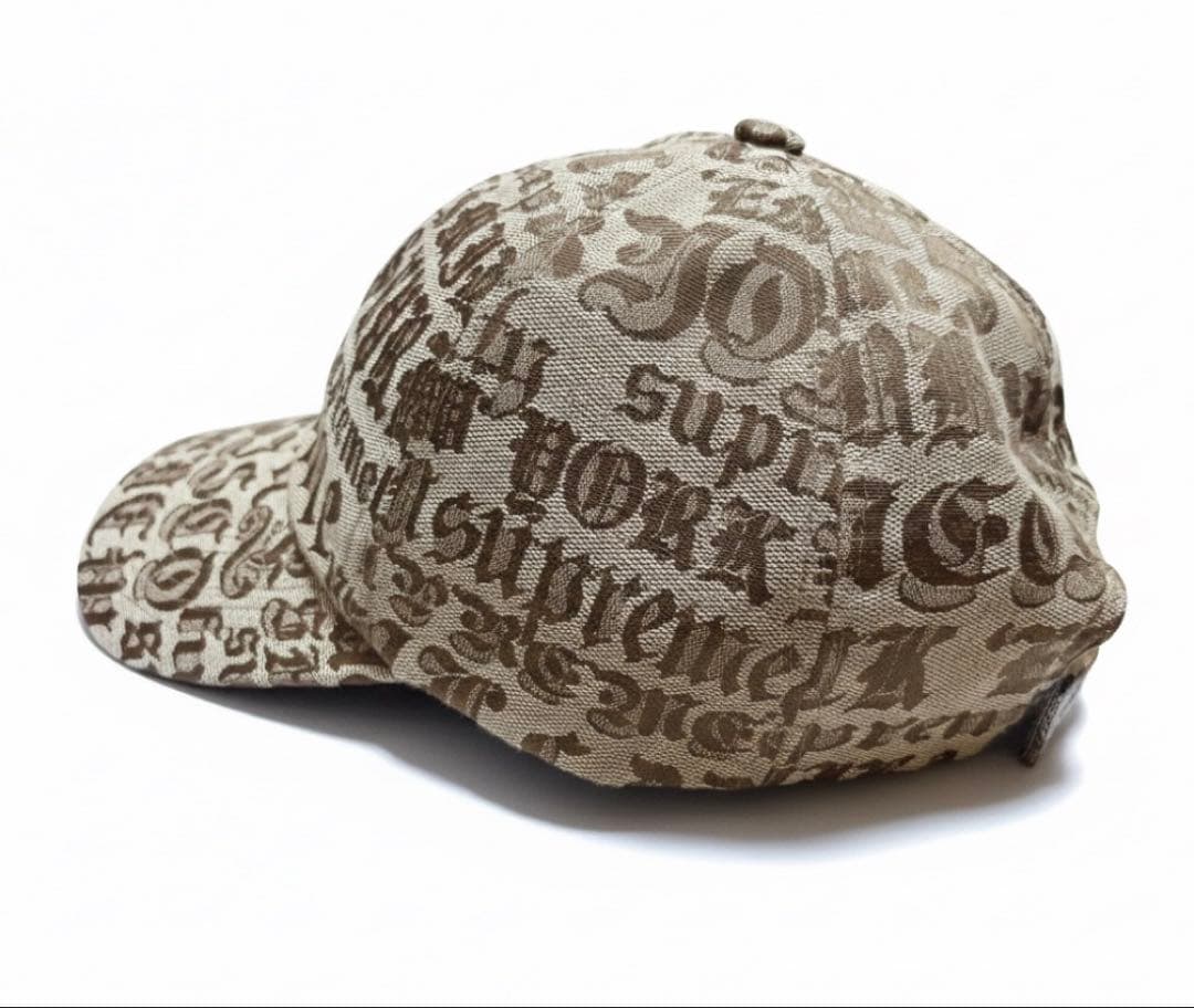 帽子 supreme cities jacquard 6-panel tan