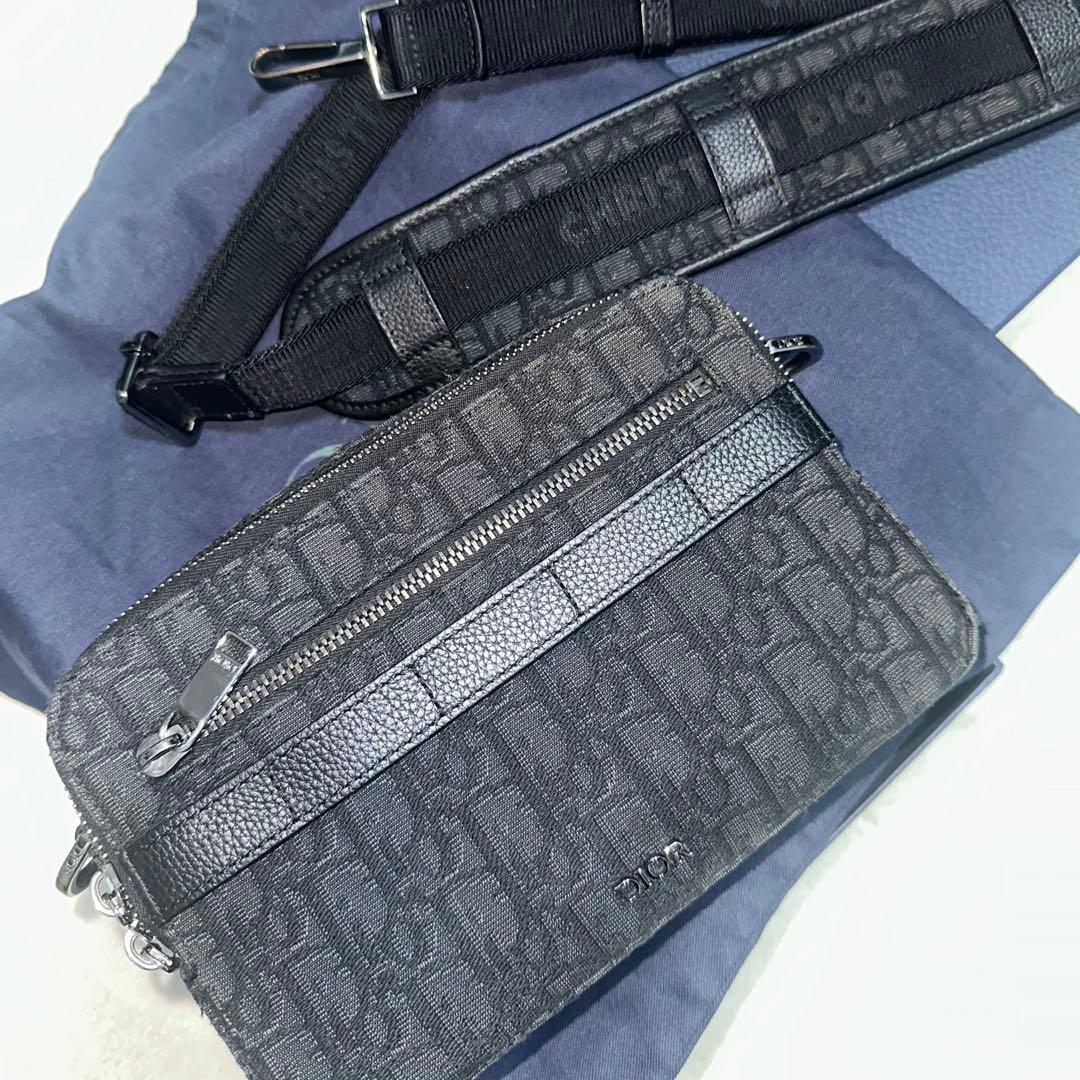 Dior Safari サファリ オブリークキャンバス レザー ショルダーバッグ