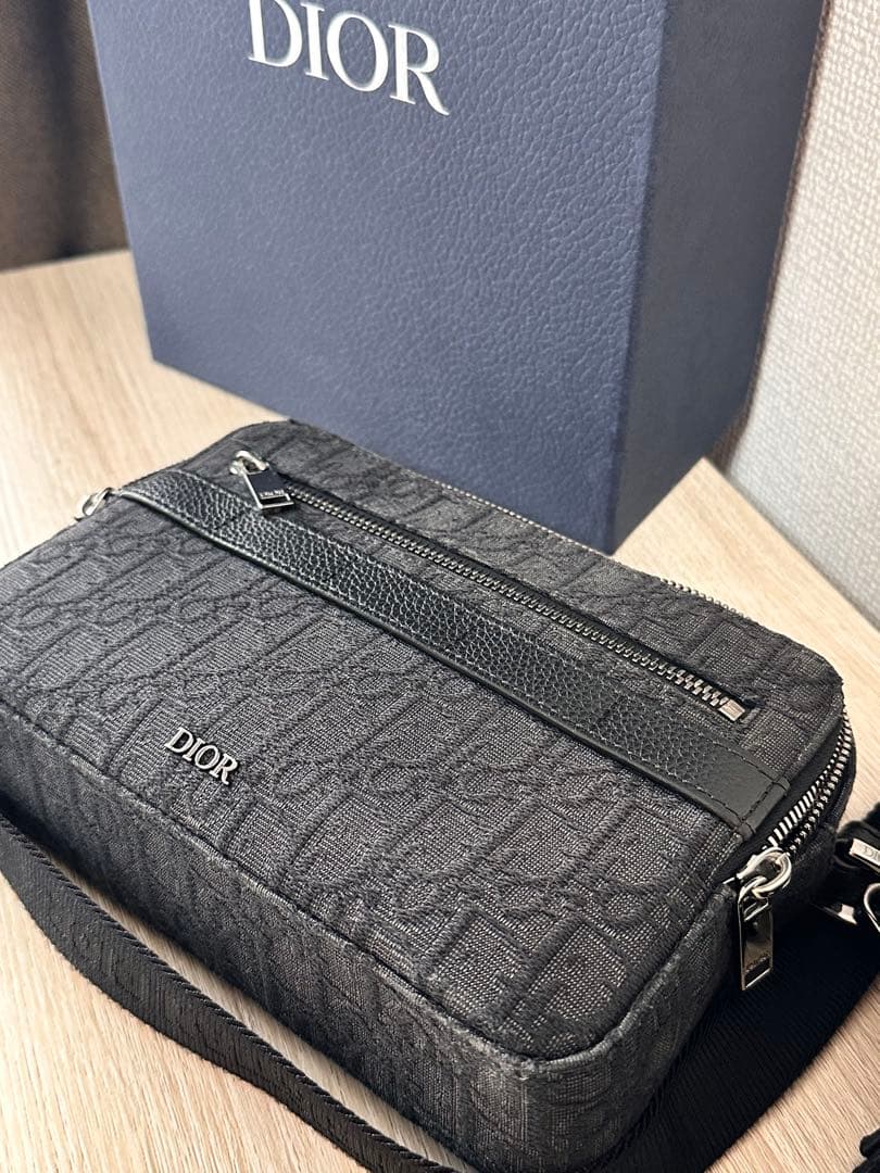 Dior Safari サファリ オブリークキャンバス レザー ショルダーバッグ