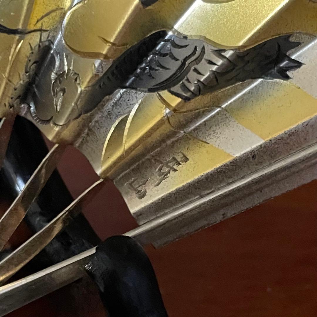 【龍図柄】秀雄作 飾り扇子 置物 縁起物