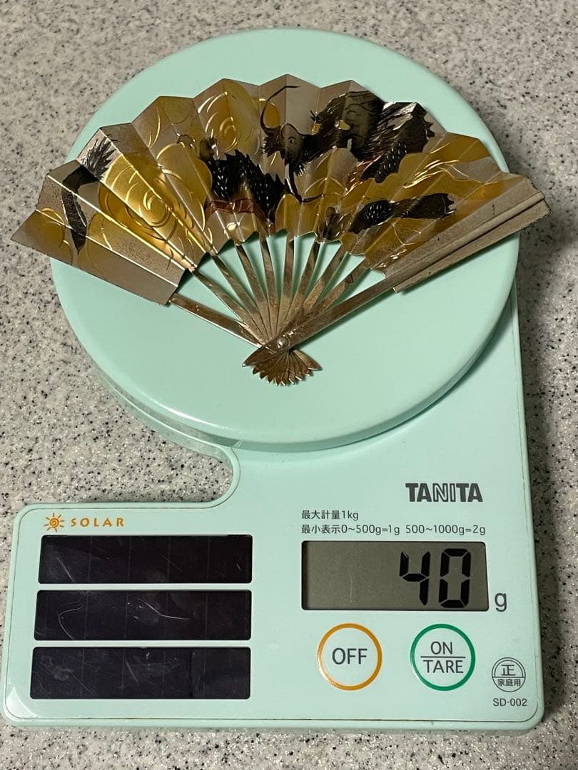 【龍図柄】秀雄作 飾り扇子 置物 縁起物