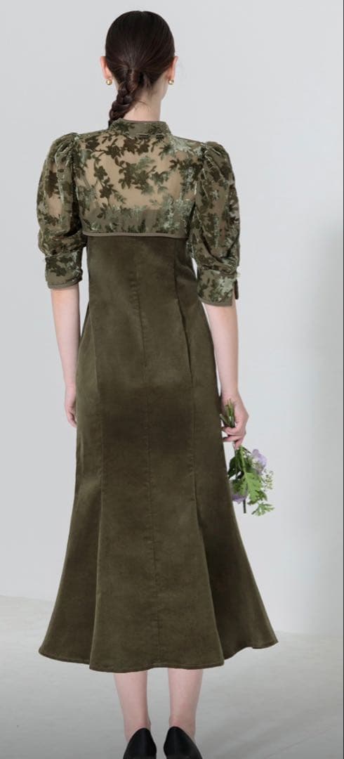 【LEJA】花柄ボレロマーメイドワンピースセット Mサイズ