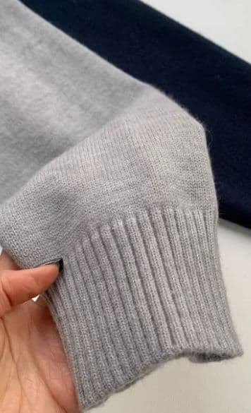 ✨Amiparis グレー ハート刺繍セーター L