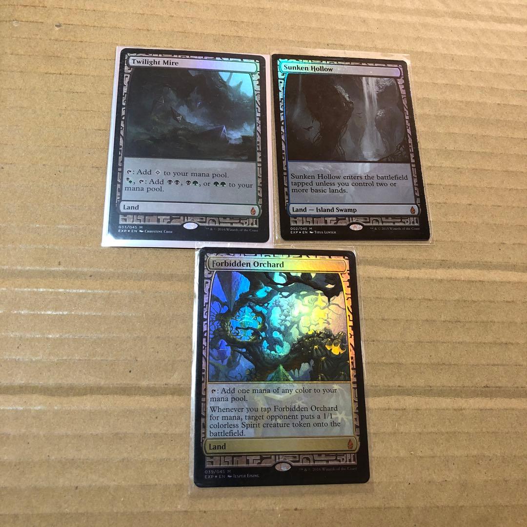 禁忌の果樹園　窪み渓谷 黄昏のぬかるみ　3枚セット　FOIL MTG