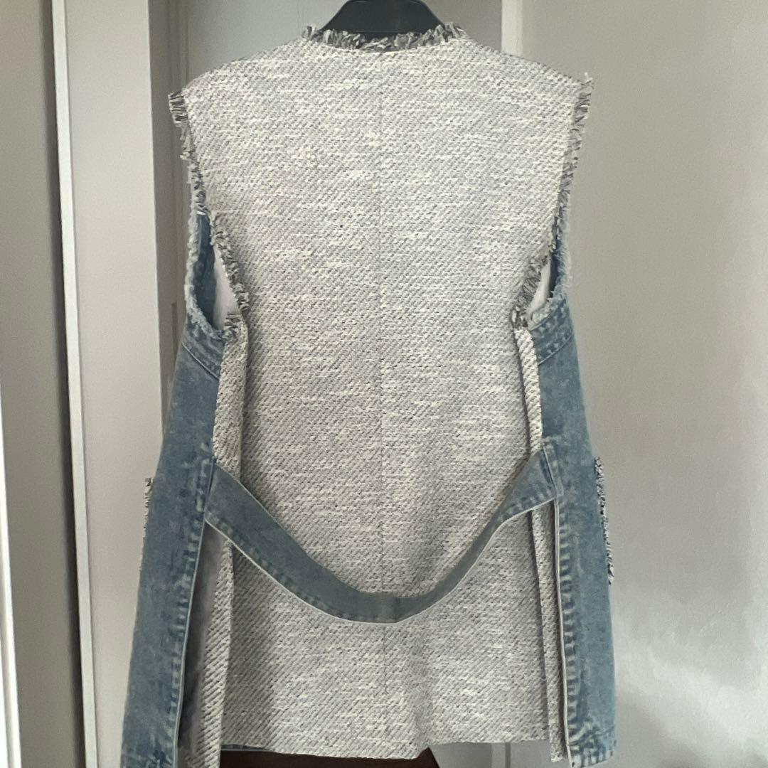 新品　RADIATE ツイードドッキングデニムベスト
