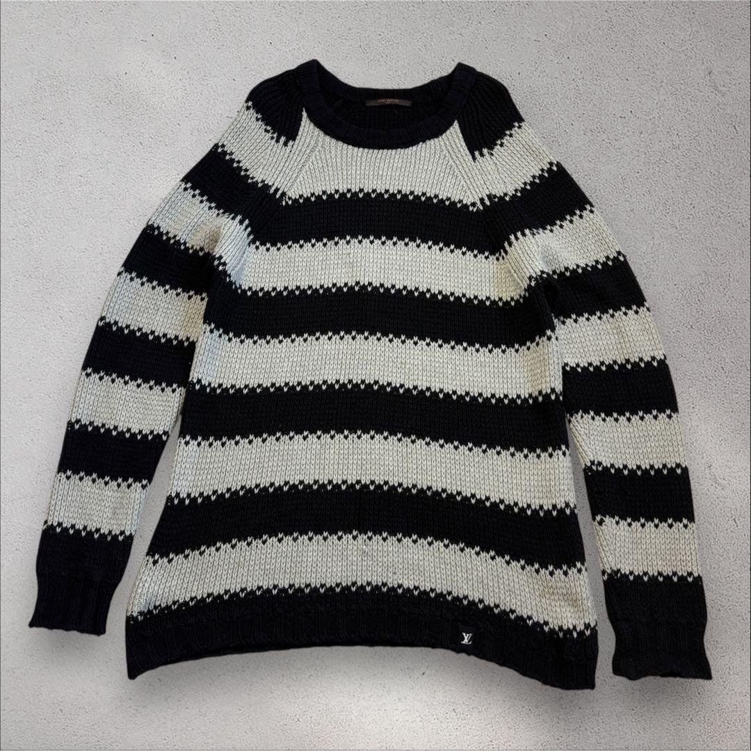 Louis Vuitton ルイヴィトン カシミヤ混 ニット ロゴ刺繍 L