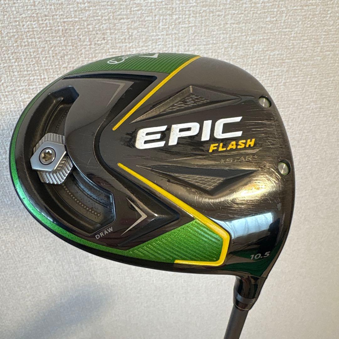 キャロウェイ EPIC FLASH STARドライバー 10.5° カバー付き