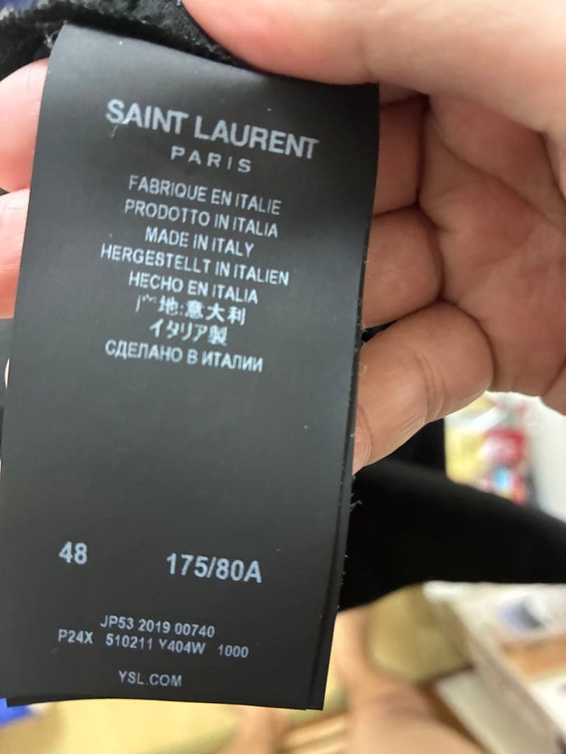 SAINT LAURENT PARIS 48 スラックス　黒