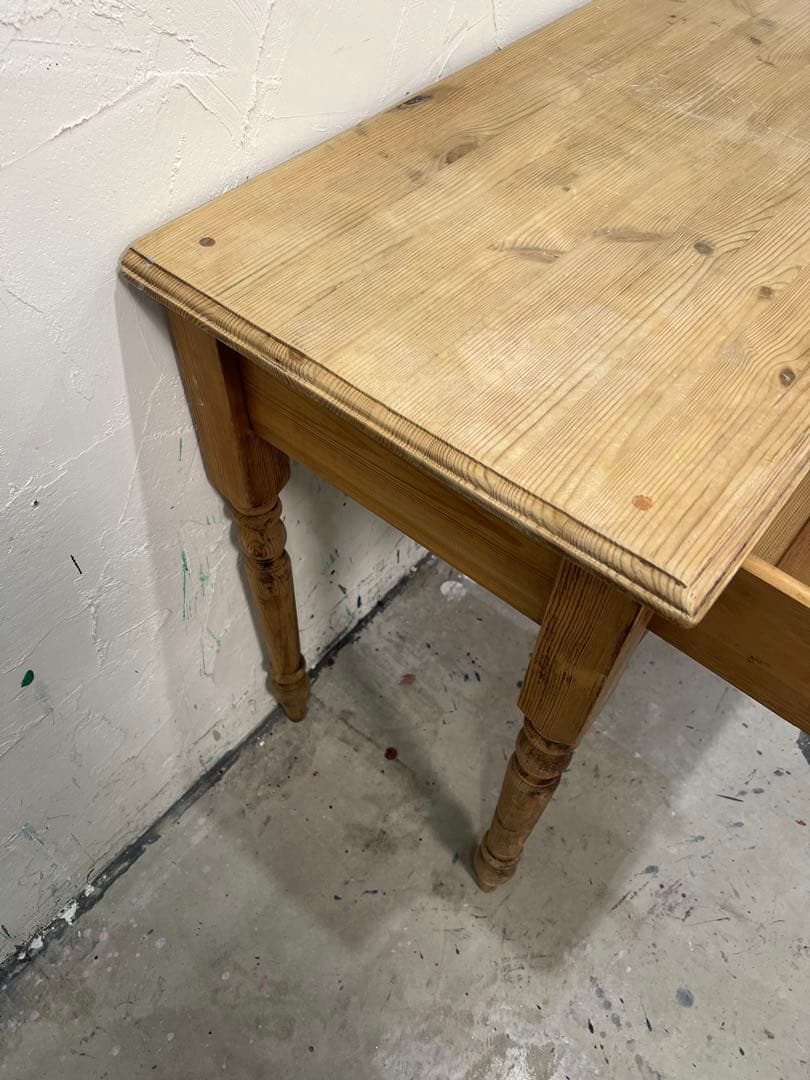 ギリギリ値下げ 剥離 木製コンソールテーブル 引き出し2つ