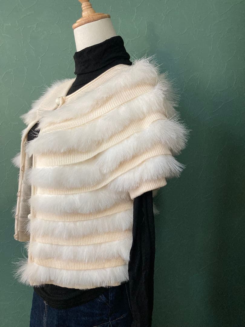 フェンディ　FENDI　ファーボレロ、ウールとファーのコンビ　大幅値下げ